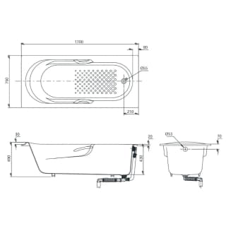 Ảnh Bồn tắm TOTO FBY1720NHPE/TVBF412/DB505R-2B 2