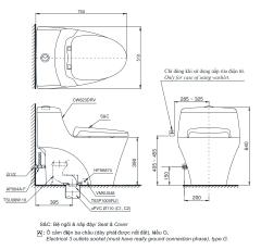 Ảnh Bồn cầu điện tử TOTO MS823DRW11 2