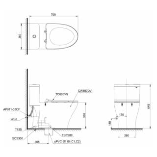 Ảnh Bồn cầu 1 khối TOTO MS857DE4 2