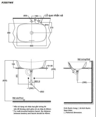 Ảnh Chậu rửa đặt bàn TOTO PJS07WE 2