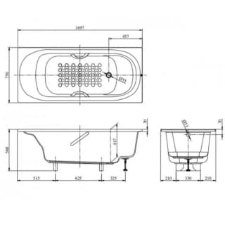Ảnh Bồn tắm Ngọc Trai TOTO PPY1750PE/DB505R-3B/TVBF412 2