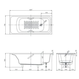 Ảnh Bồn tắm Ngọc Trai TOTO PPY1780HPE/DB505R-3B/TVBF412 2