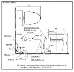 Ảnh Bồn cầu điện tử TOTO MS625CDW12 4