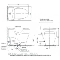 Ảnh Bồn cầu điện tử TOTO MS823CDRW12 2
