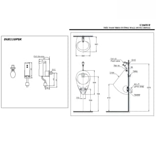 Ảnh Bồn tiểu nam treo tường TOTO U104W/F/DUE110PSK 2