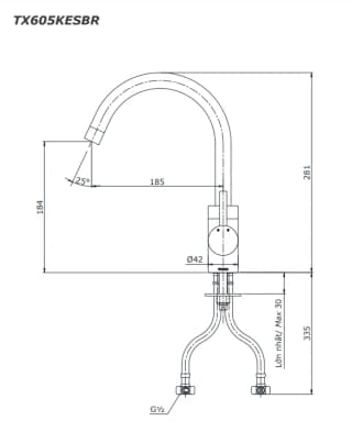 Ảnh Vòi rửa bát TOTO TX605KESBR 2