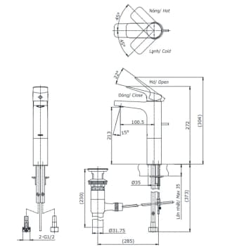 Ảnh Vòi chậu TOTO TTLR302FV-1R 2