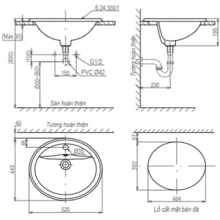 Ảnh Chậu rửa dương bàn Sanfi S501 3