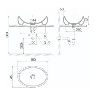 Ảnh Chậu rửa bàn đá Viglacera CD30 6