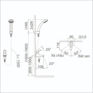 Ảnh Sen tắm lạnh Viglacera VG503 7