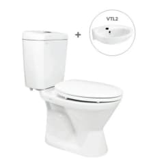 Bồn cầu Viglacera VI66 + Chậu VTL2 (hoặc VTL3)