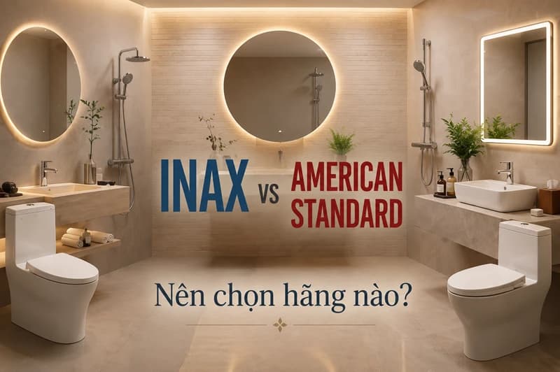 So sánh thiết bị vệ sinh Inax và American Standard chi tiết: Ưu và nhược điểm