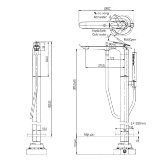 Ảnh Vòi xả bồn nóng lạnh TOTO TBP03301AA 2