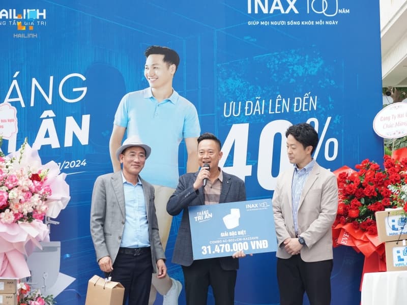 Tổng kết lễ trao thưởng chương trình khuyến mại “Tháng tri ân Inax” tại hệ thống Showroom Hải Linh 