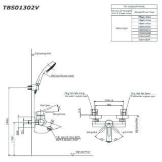 Ảnh Sen tắm nóng lạnh TOTO TBS01302V/TBW02005V 3