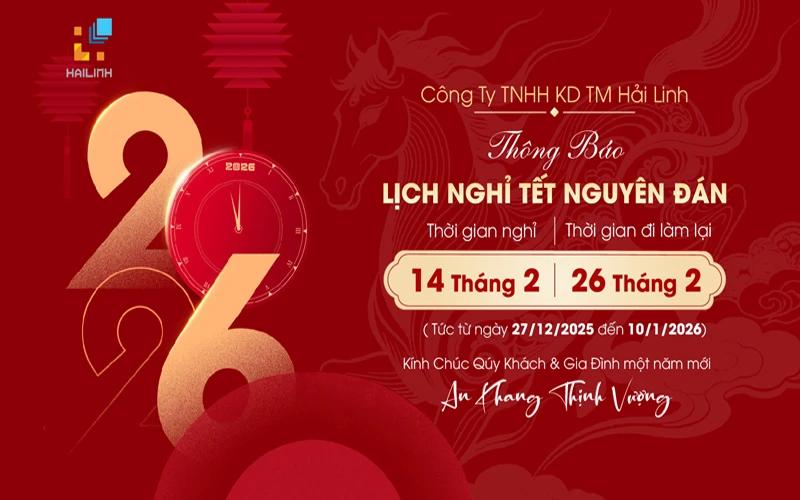 Thông báo: Lịch nghỉ Tết Nguyên Đán Bình Ngọ 2026