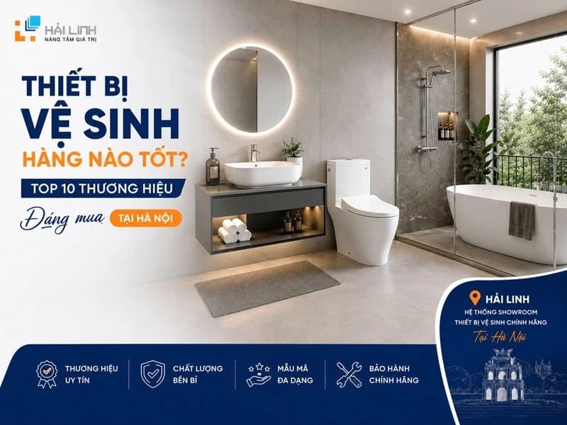 Thiết bị vệ sinh hãng nào tốt? Top 10 thương hiệu đáng mua tại Hà Nội 