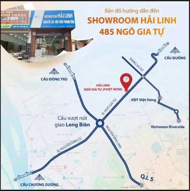 Hướng dẫn chi tiết cách di chuyển đến Showroom Hải Linh - Ngô Gia Tự