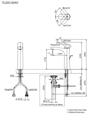 Ảnh Vòi chậu TOTO TLG01304V 2