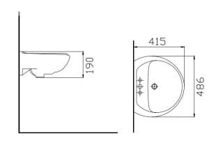 Ảnh Chậu rửa treo tường Selta ST021 2