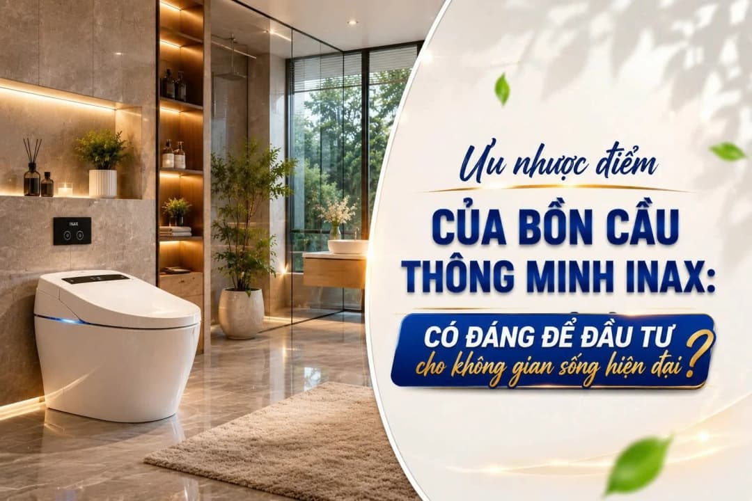 Ưu nhược điểm của bồn cầu thông minh Inax mà bạn cần biết