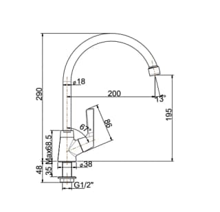 Ảnh Vòi rửa bát American Standard WF-T606 2