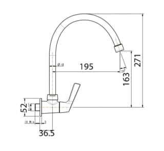 Ảnh Vòi bếp American Standard WF-T607 2