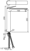 Vòi chậu nóng lạnh Jaquar LAG-CHR-91023BWFV 2
