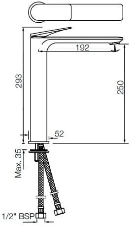 Ảnh Vòi chậu nóng lạnh Jaquar LAG-GBP-91005BWFV 2