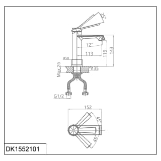 Ảnh Vòi chậu nóng lạnh D&K DK1552101 2