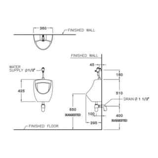 Ảnh Bồn tiểu nam cotto C3080 2
