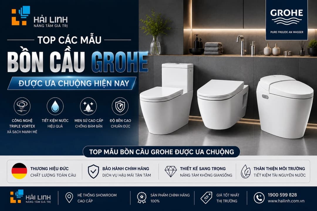 Top các mẫu bồn cầu Grohe được ưa chuộng hiện nay
