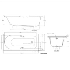 Ảnh Bồn tắm American Standard 7140-WT hình chữ nhật 2