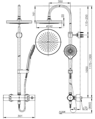 Ảnh Sen tắm cây COTTO CPF300H1H2#BN2 2