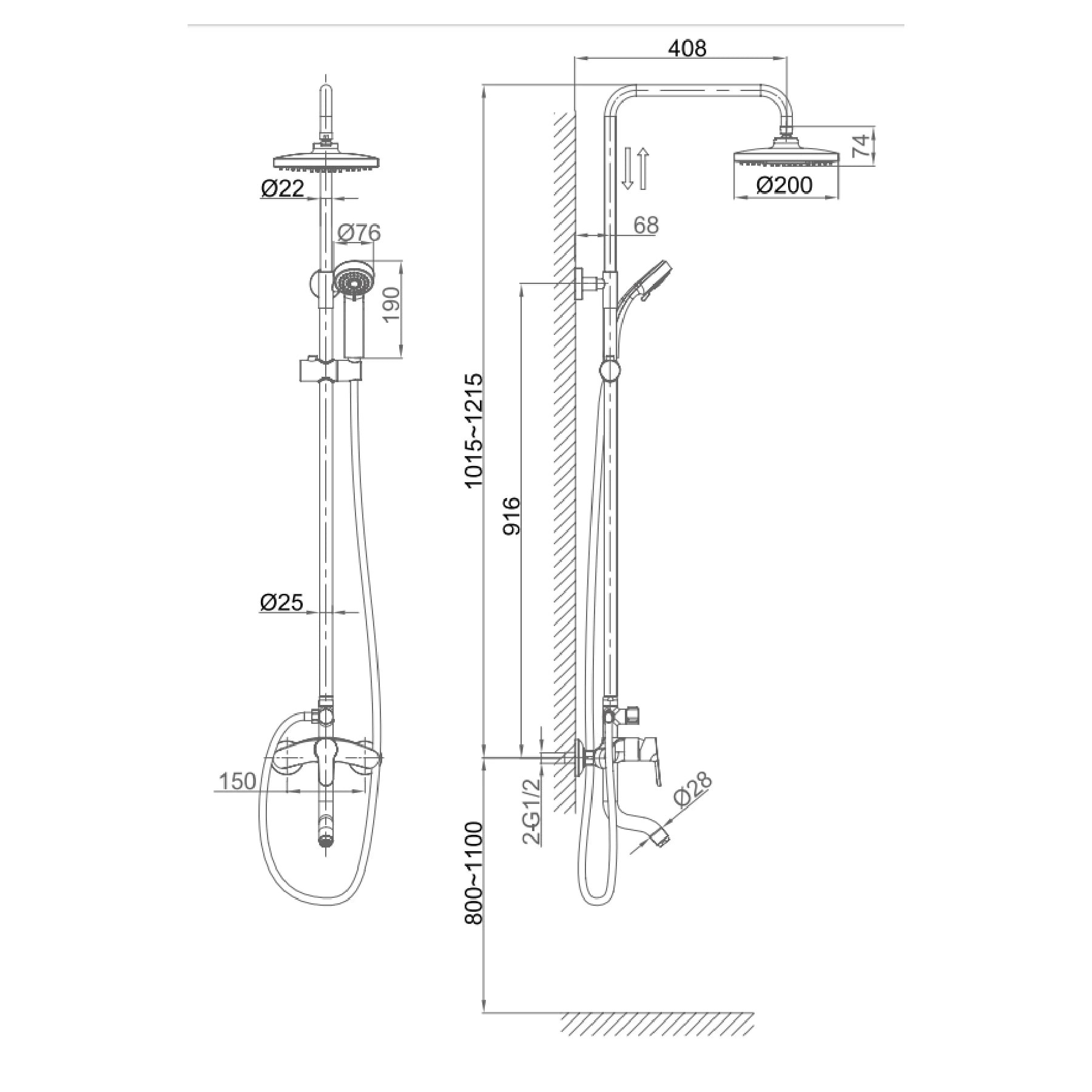 Ảnh Sen tắm cây D&K DK1393701B07 2