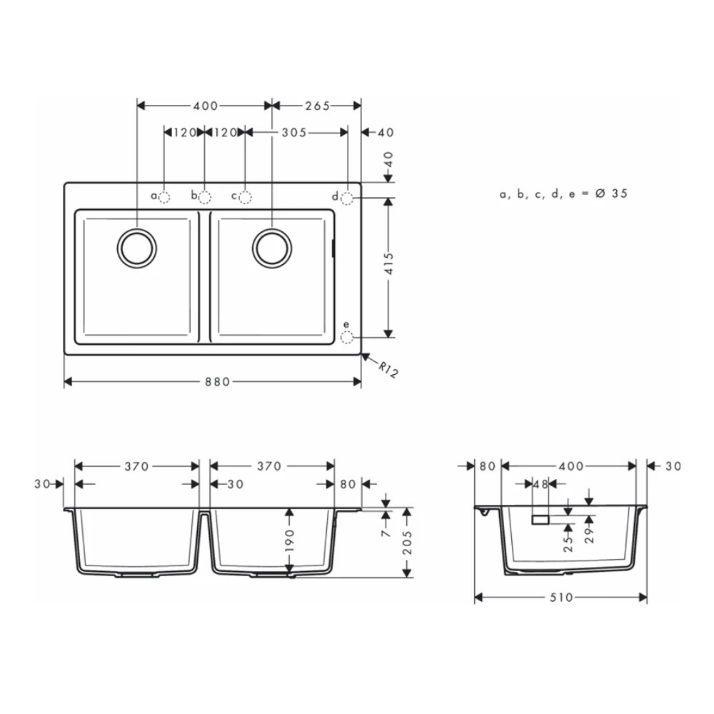 Ảnh Chậu rửa bát Hansgrohe 43316290 2