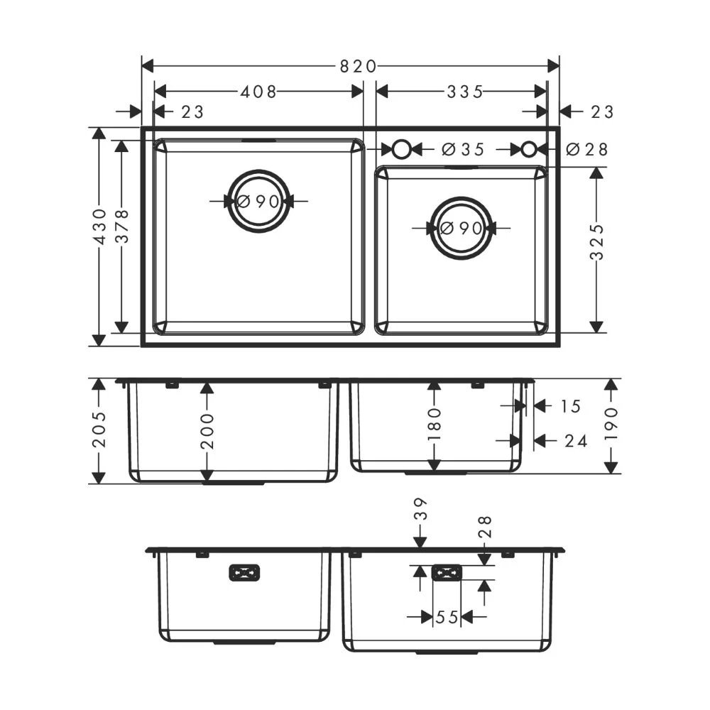 Ảnh Chậu rửa bát Hansgrohe 43346807 2