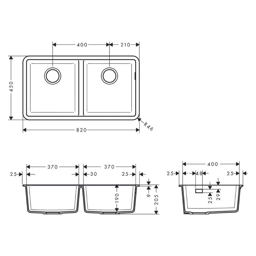Ảnh Chậu rửa bát Hansgrohe 43434380 2