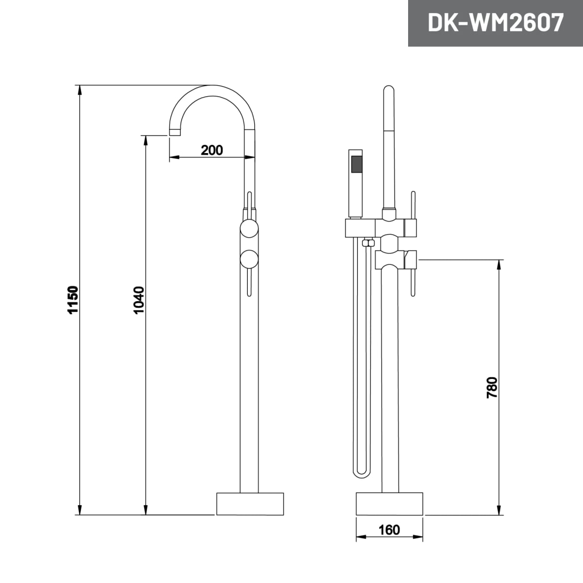 Ảnh Sen tắm nóng lạnh D&K DK-WM2607 2