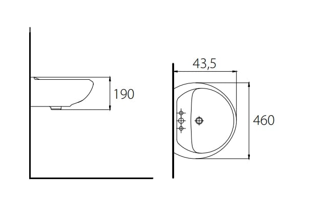 Ảnh Chậu rửa treo tường Selta ST096 2