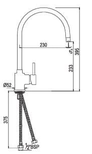 Ảnh Vòi rửa bát nóng lạnh Jaquar FLR-CHR-5179BV 2