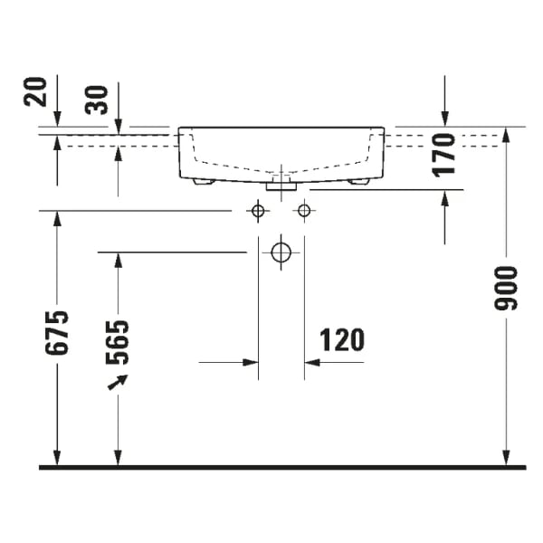 Ảnh Chậu rửa dương vành Duravit 0358600079 2