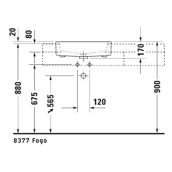 Ảnh Chậu rửa bán âm Duravit 0314550000 3
