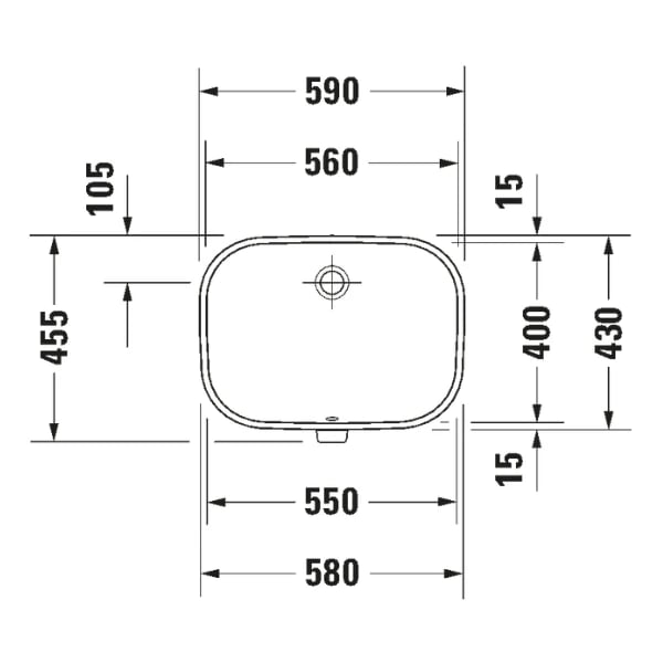 Ảnh Chậu rửa âm bàn Duravit 0338560000 2