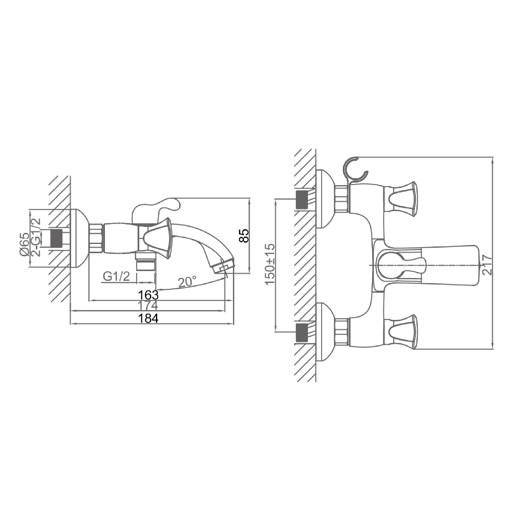 Ảnh Sen tắm nóng lạnh D&K DK1383201 2