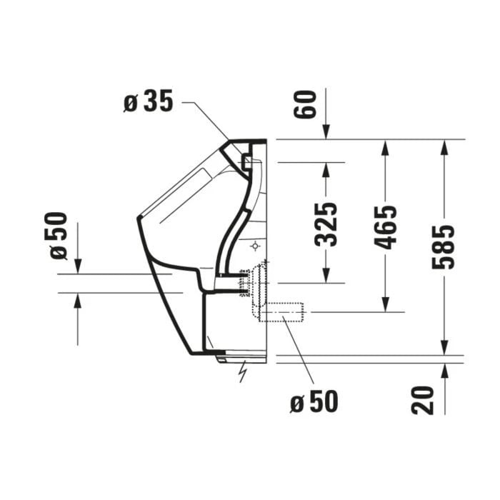 Ảnh Bồn tiểu nam điện tử Duravit 2809310093 2