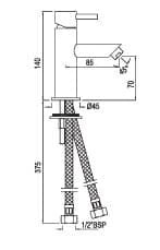 Ảnh Vòi chậu nóng lạnh Jaquar FLR-CHR-5025BV 2