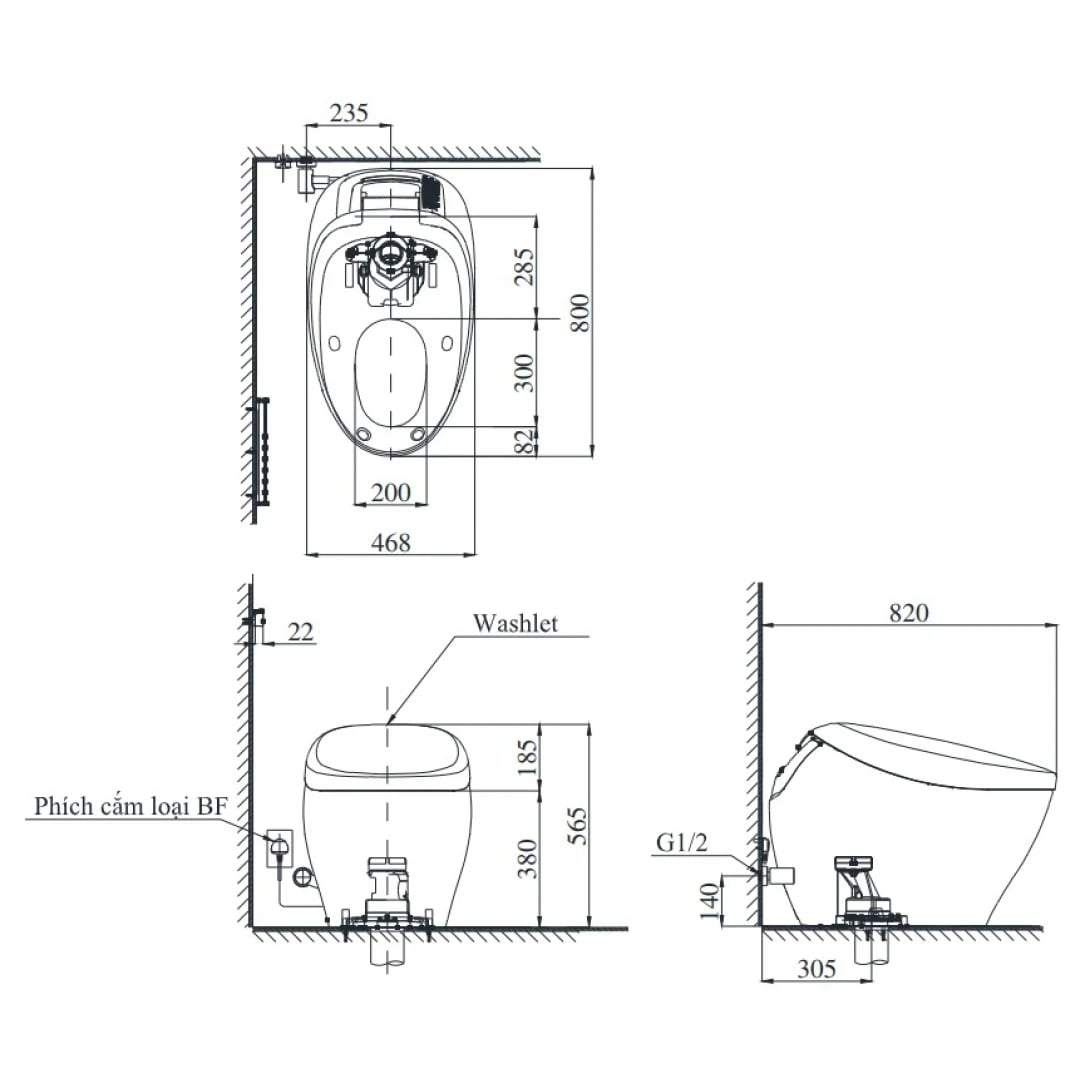 Ảnh Bồn cầu điện tử TOTO CS901VTNW1_T53P100VR 2