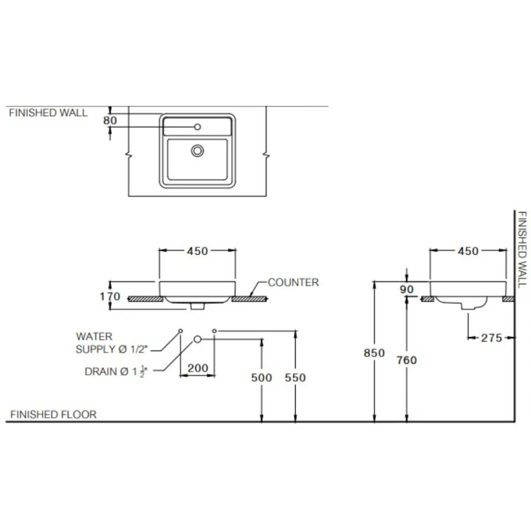 Ảnh Chậu rửa dương bàn Cotto C00381 MLG 2