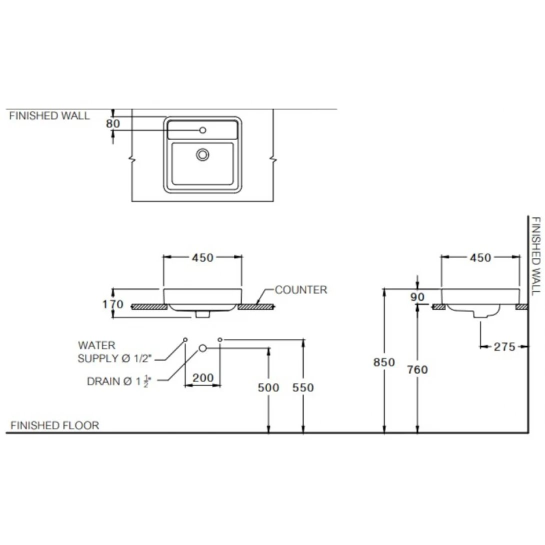 Ảnh Chậu rửa dương bàn Cotto C00381 MLG 2